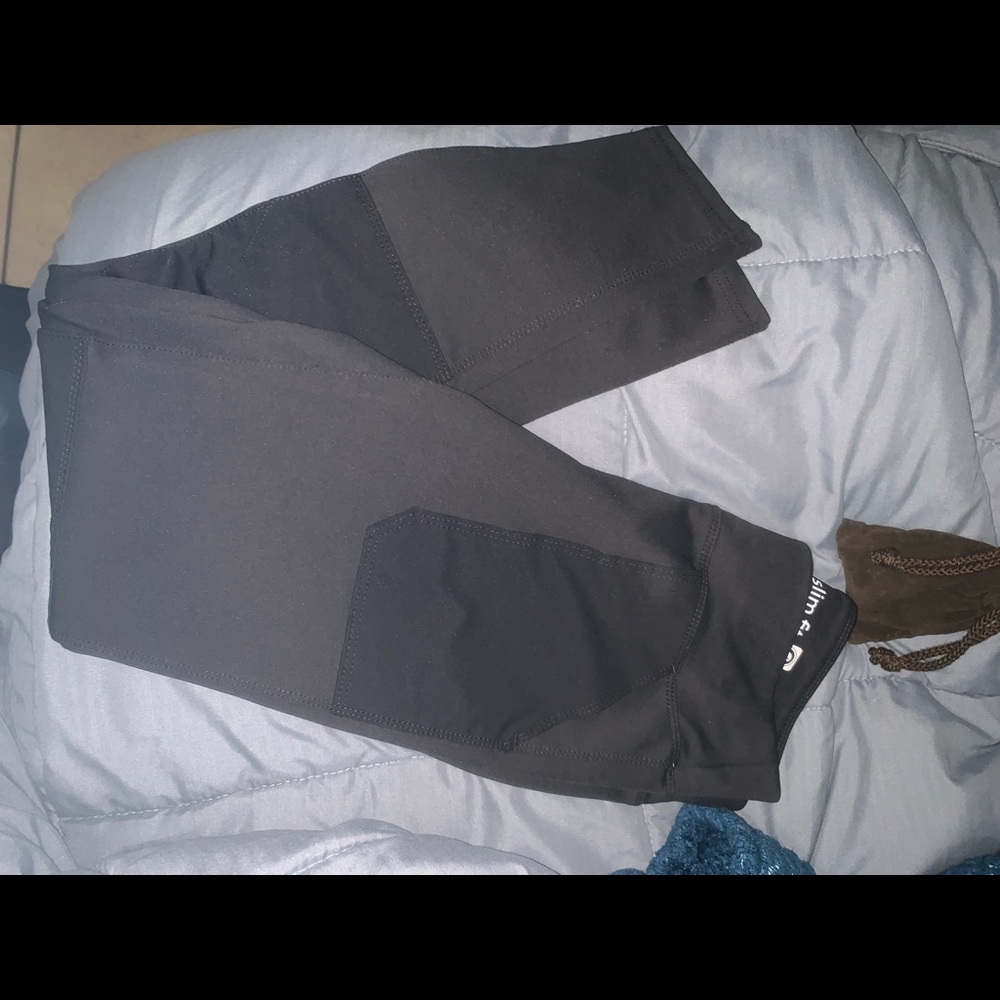 Black utility leggings